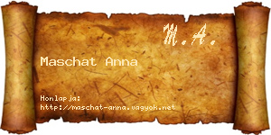 Maschat Anna névjegykártya